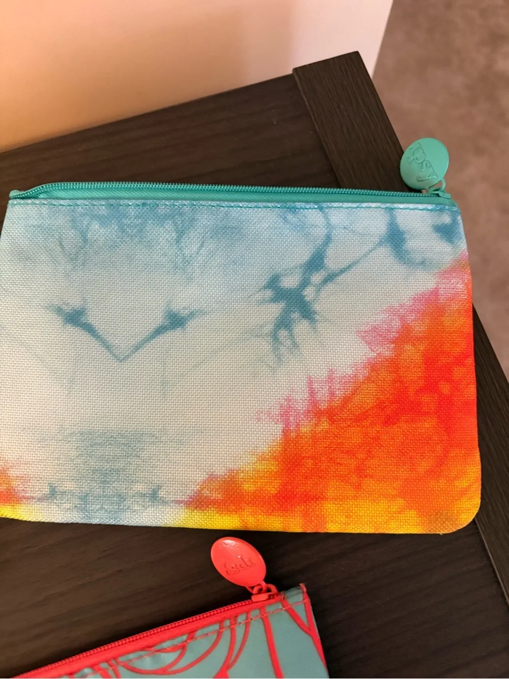 ipsy Colorful Trio Cosmetic Pouch Set – Yellow, Turquoise, Teal & Coral Accents
